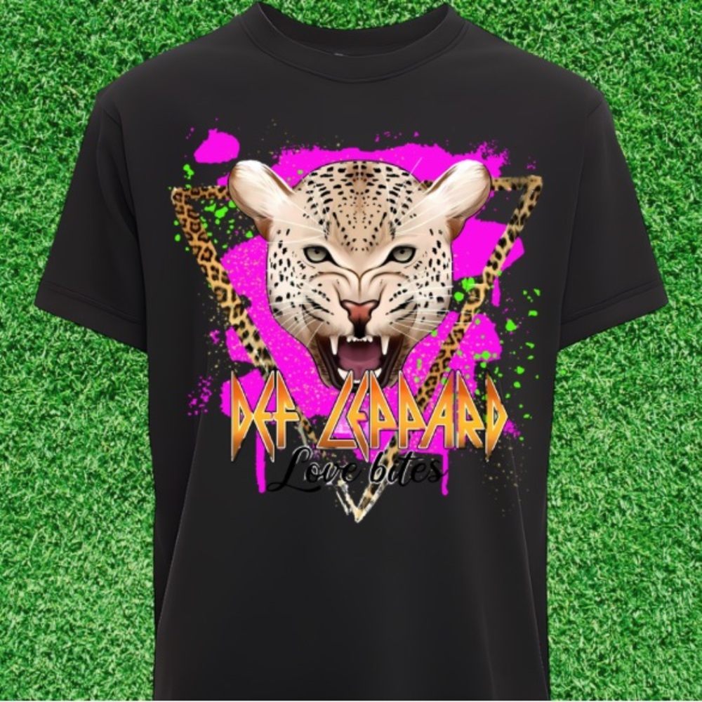 DEF LEPPARD Black Short Sleeve Graphic Tee Unisex